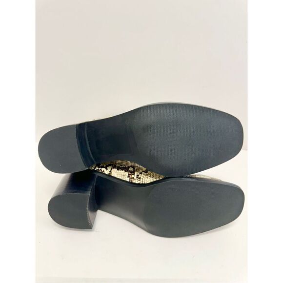 Nordstrom Rack Ankle Booties Size 8.5 Leather Snake Print Block Heel NEW - Picture 8 of 9